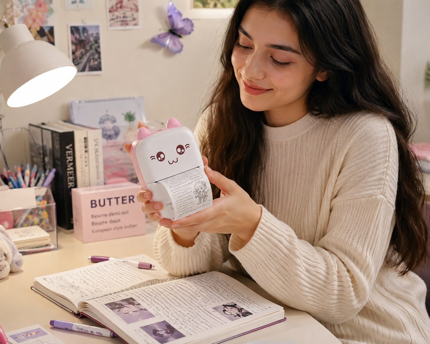 Mini Portable Bluetooth Thermal Printer – Inkless Pocket Photo & Sticker Printer