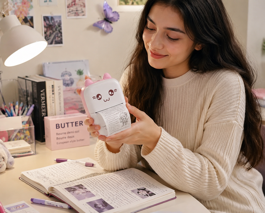 Mini Portable Bluetooth Thermal Printer – Inkless Pocket Photo & Sticker Printer